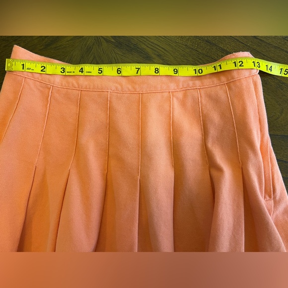 Urban Outfitters Peach Pleated Tennis Skirt Size XS Knit Mini Skater Style - Picture 7 of 9